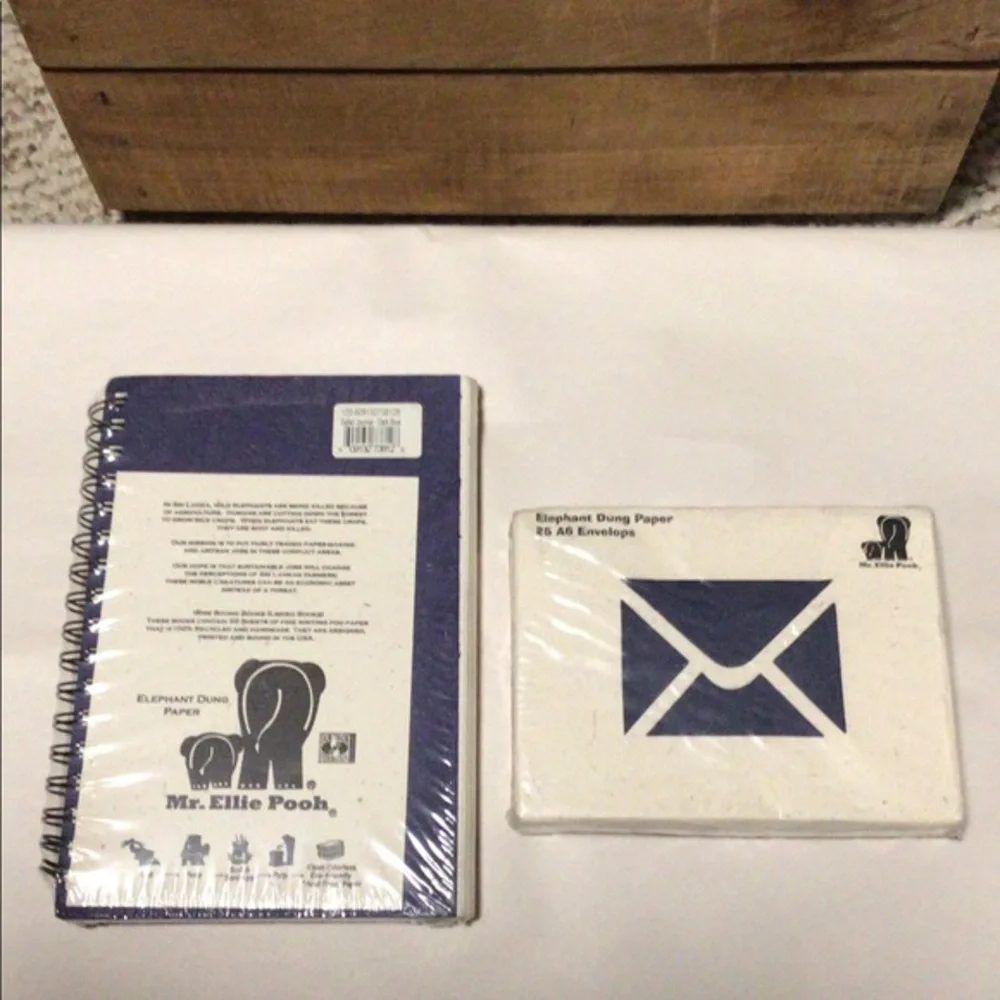 Mr. Ellie Pooh‎ Elephant Dung paper and envelopes Fair trade Gift Stationary